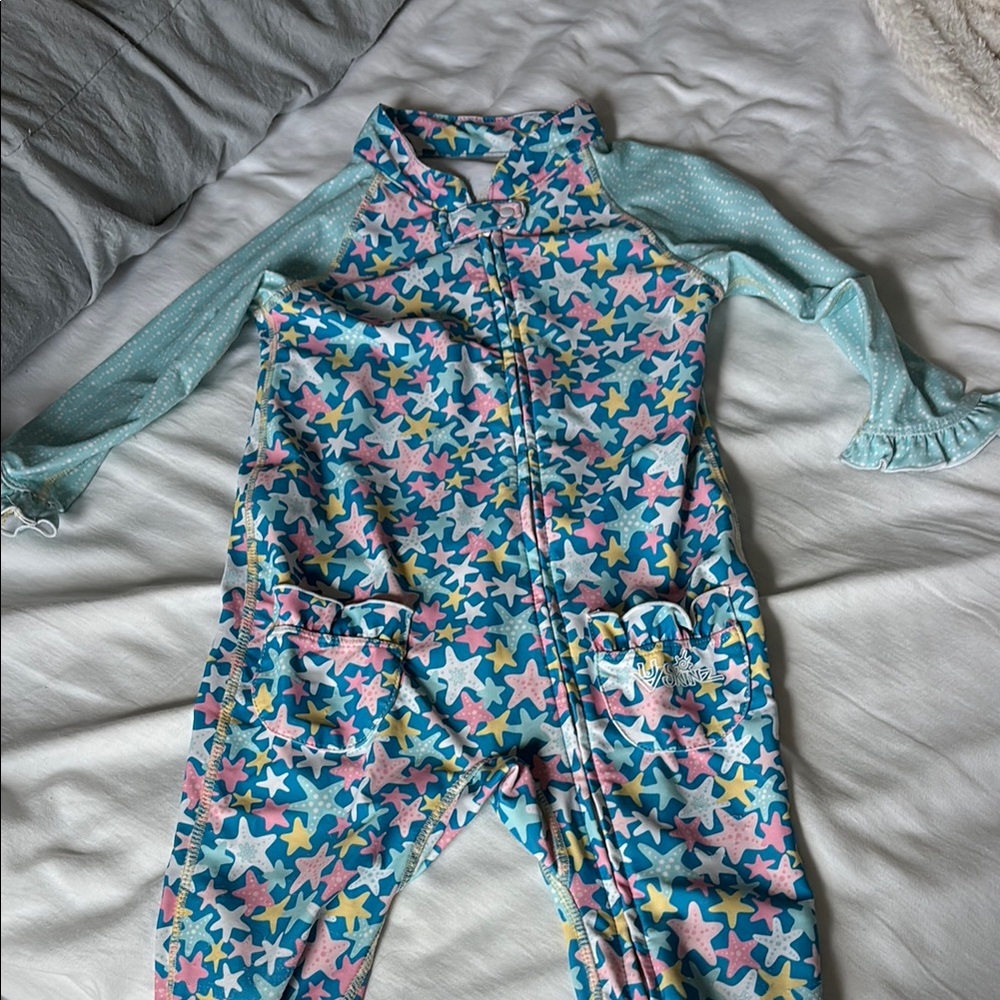 Uvskinz Colorful Star Kids Swim One Piece